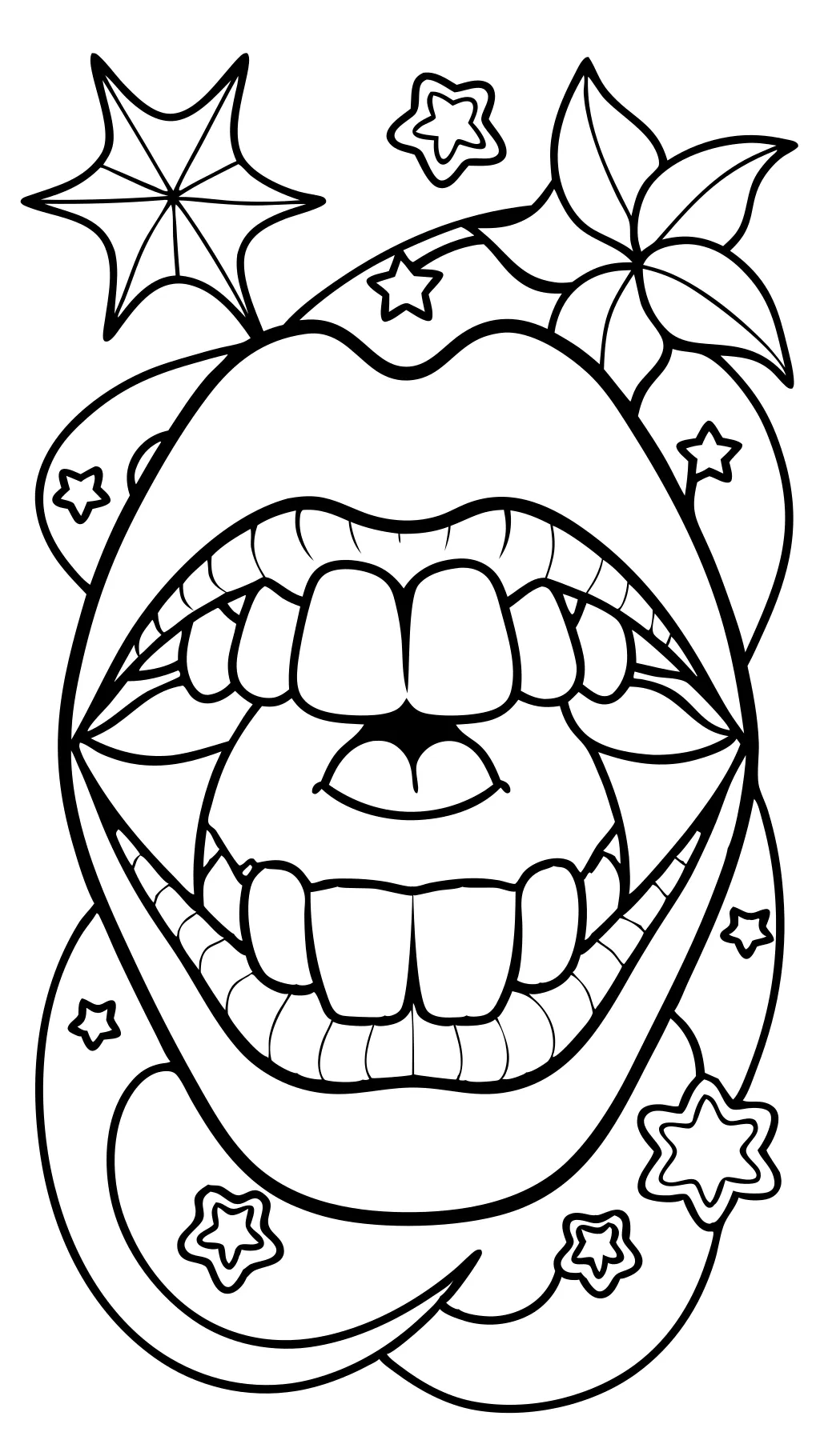 coloriage bouche